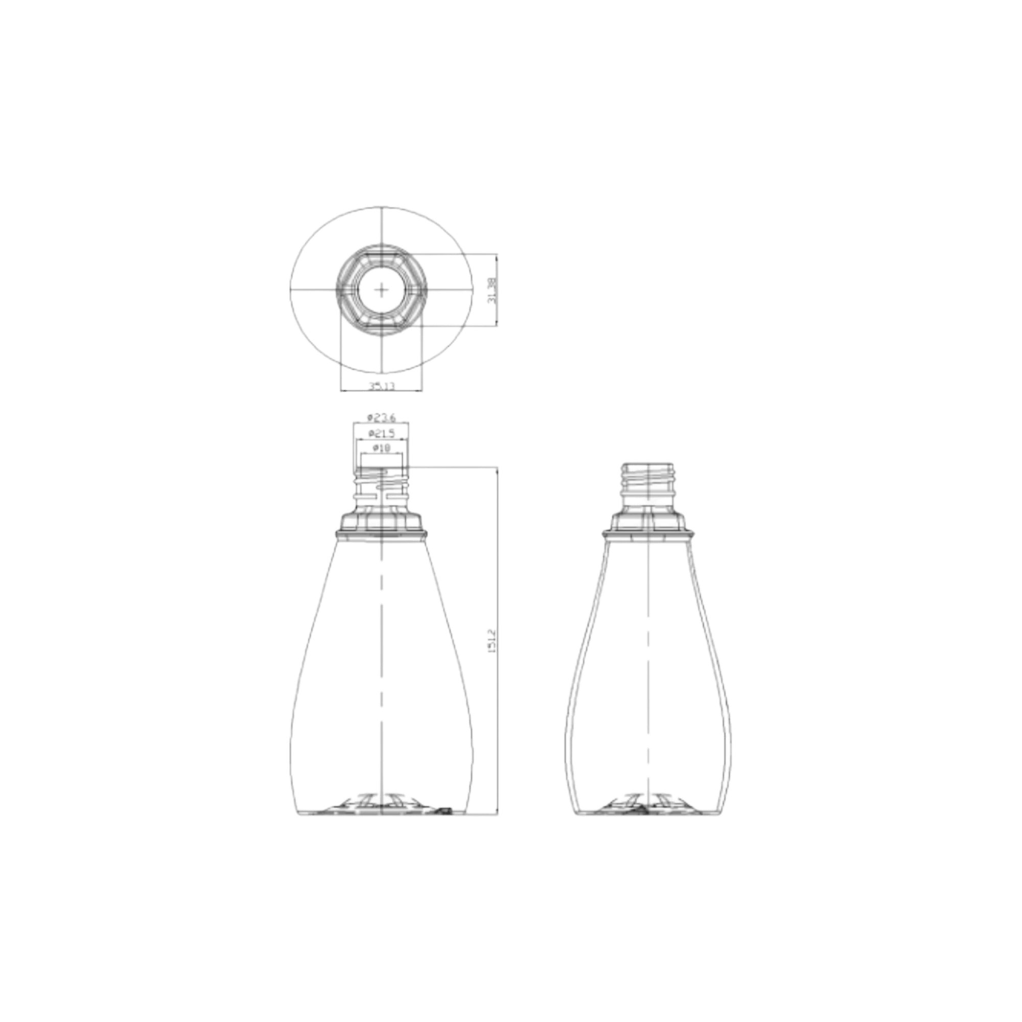 30g 24-410 PET Teardrop Bottle