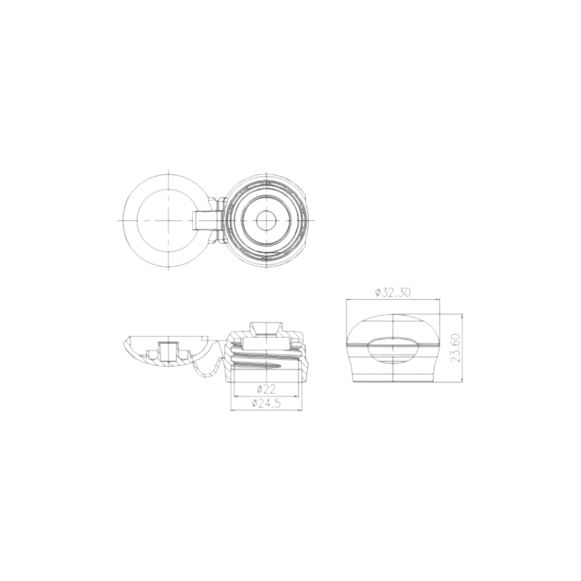 24-400 PP Flip Top Cap