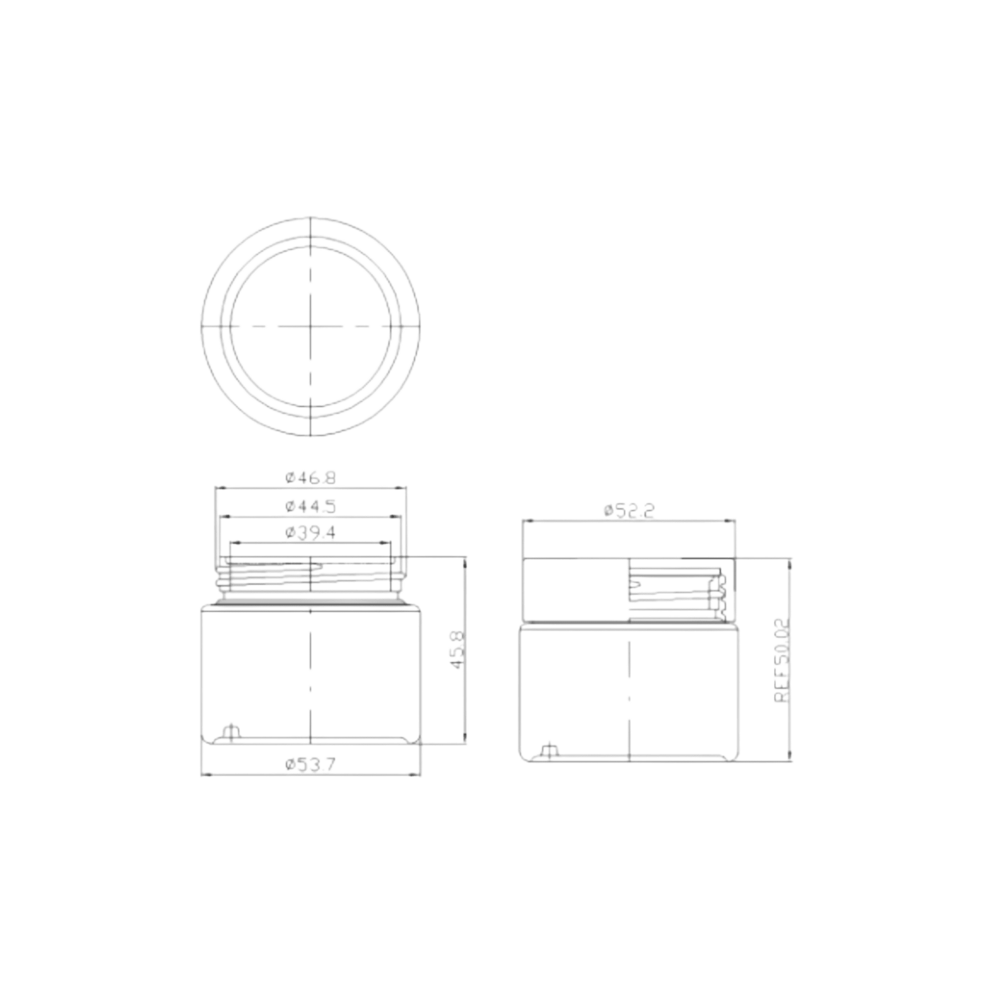 1.7oz 47-400 PET Straight Sided Jar
