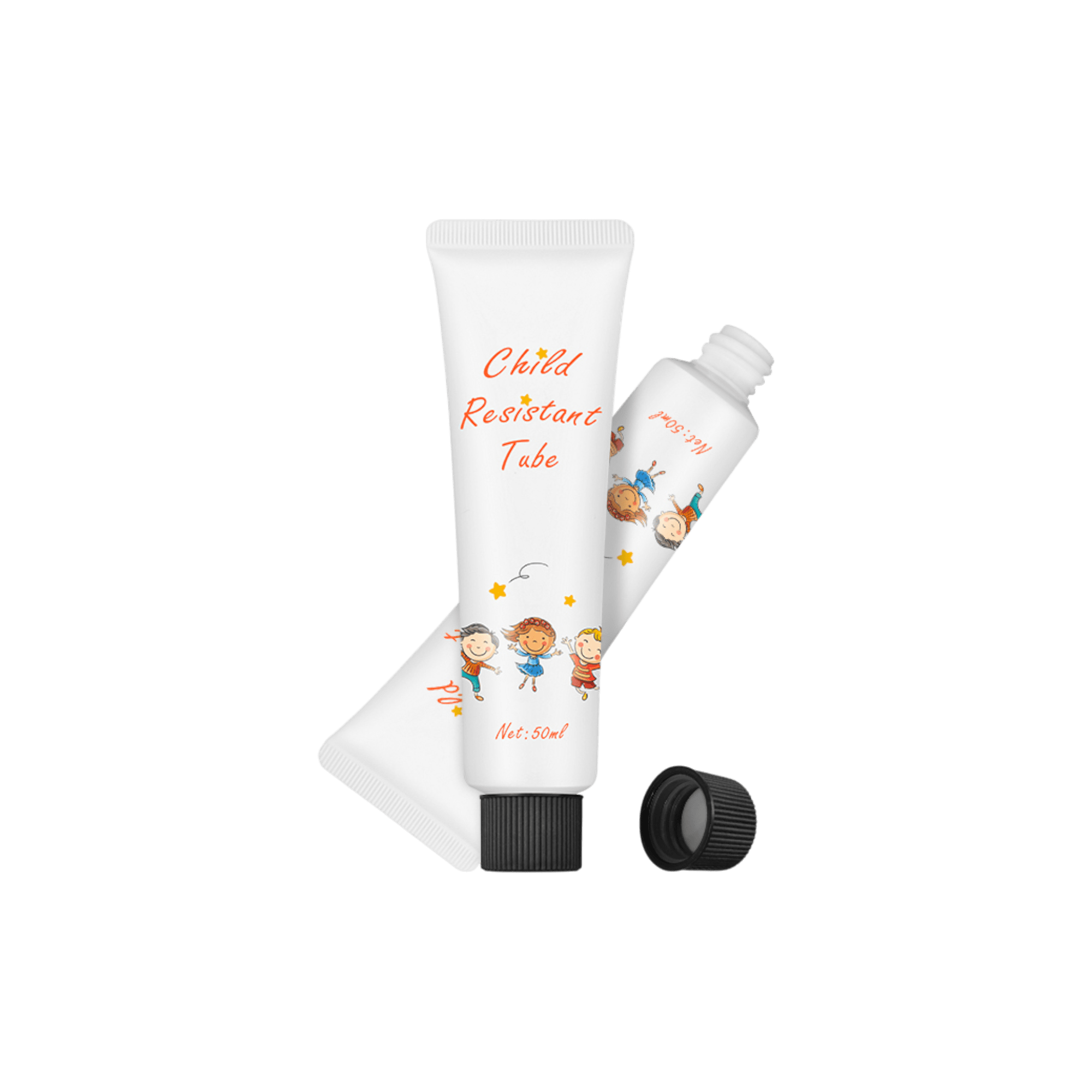 35mm 1.2-3.7oz PE Tube with Child Resistant Screw On Cap