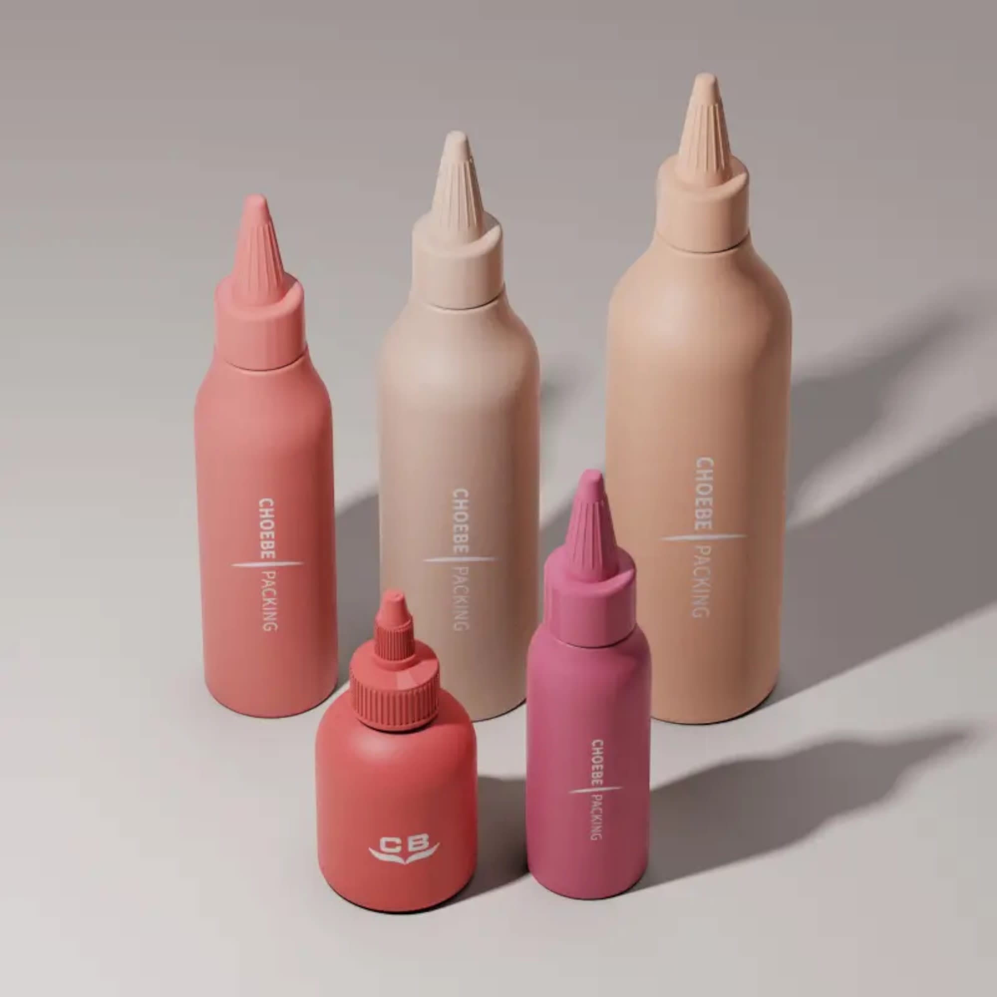 11.8oz/350ml PE Bevel Bottle with Twist Open Nozzle 4