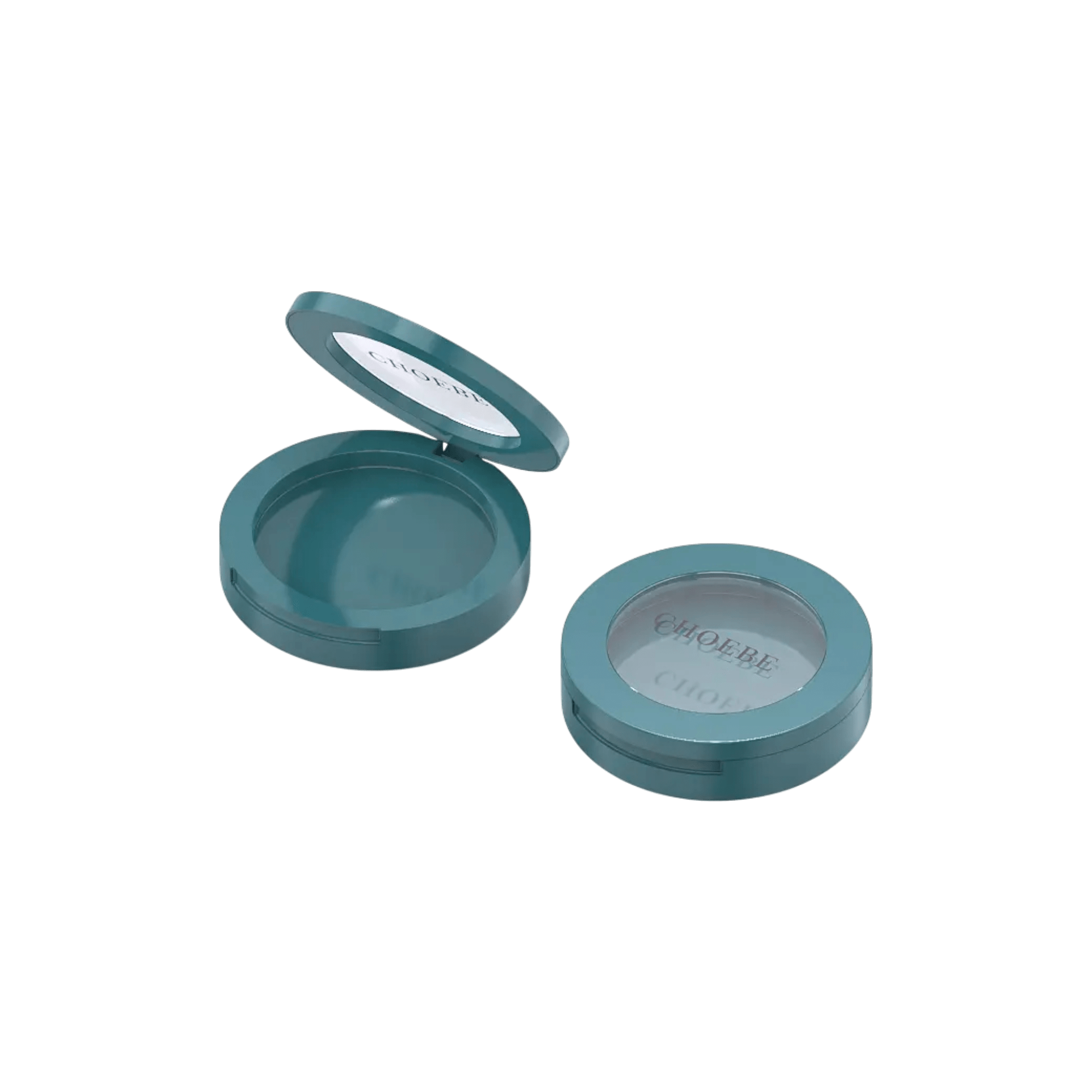 Round Magnetic ABS Compact with Clear Window