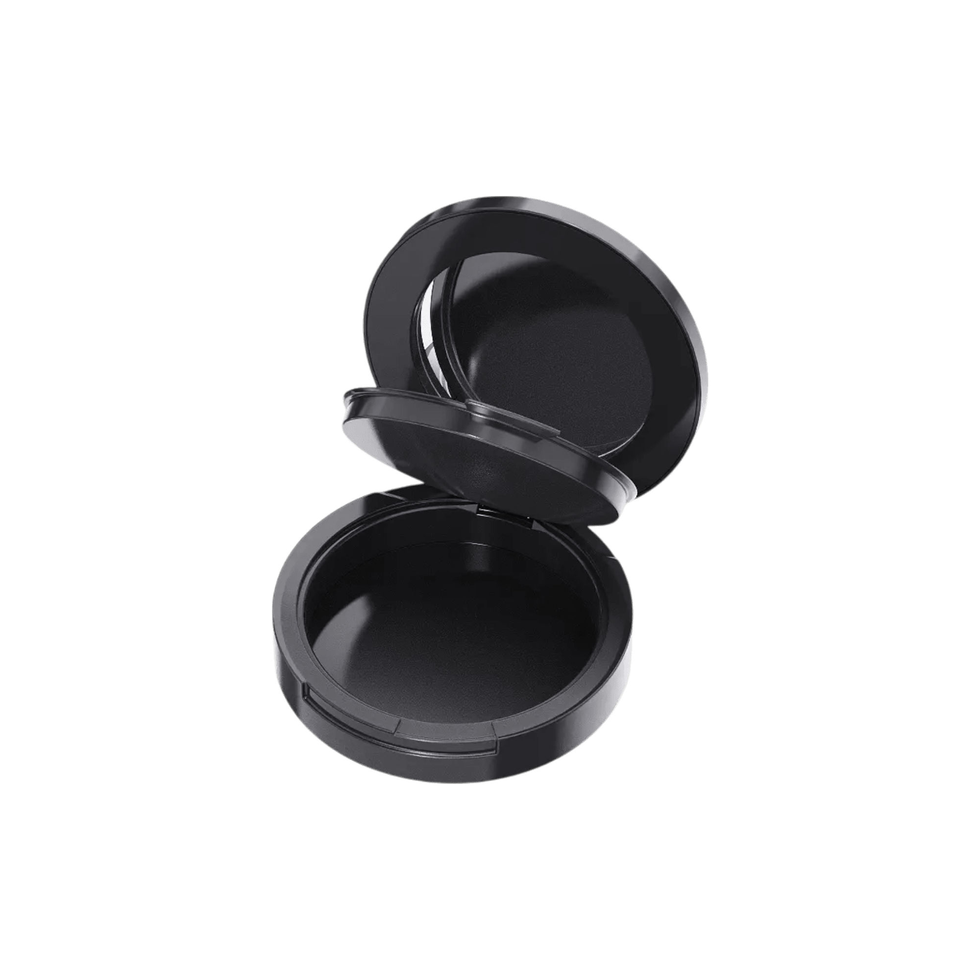 Two-Layer Round Magnetic PET Compact with Clear Window