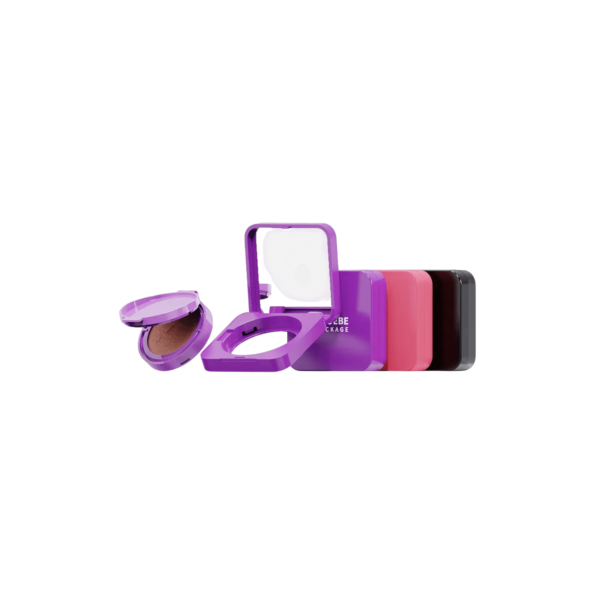 Single Well Square Refillable ABS Compact Designed to Reduce Plastic 4