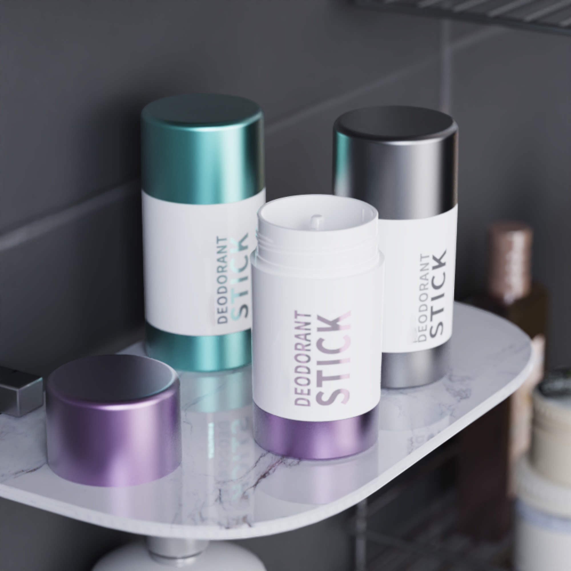 2.5oz/75ml ABS Cylinder Deodorant  Stick - Bottom Fill 4