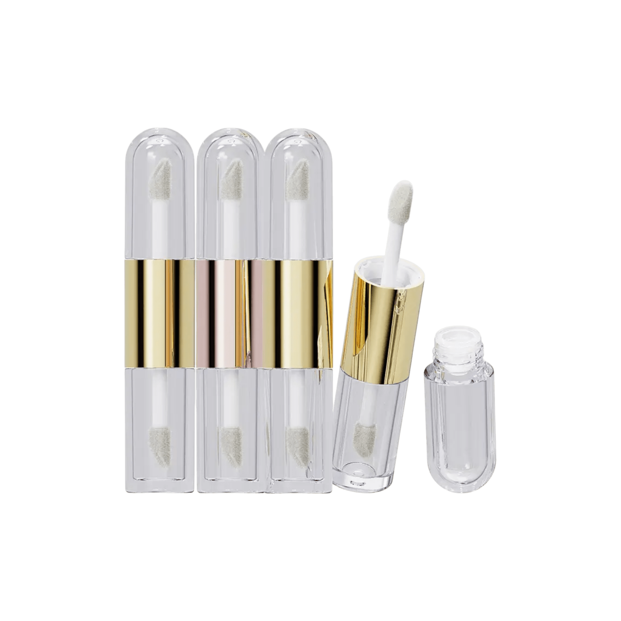 0.2oz /4.8ml PETG Round Dual Ended Lip Gloss Tube 3