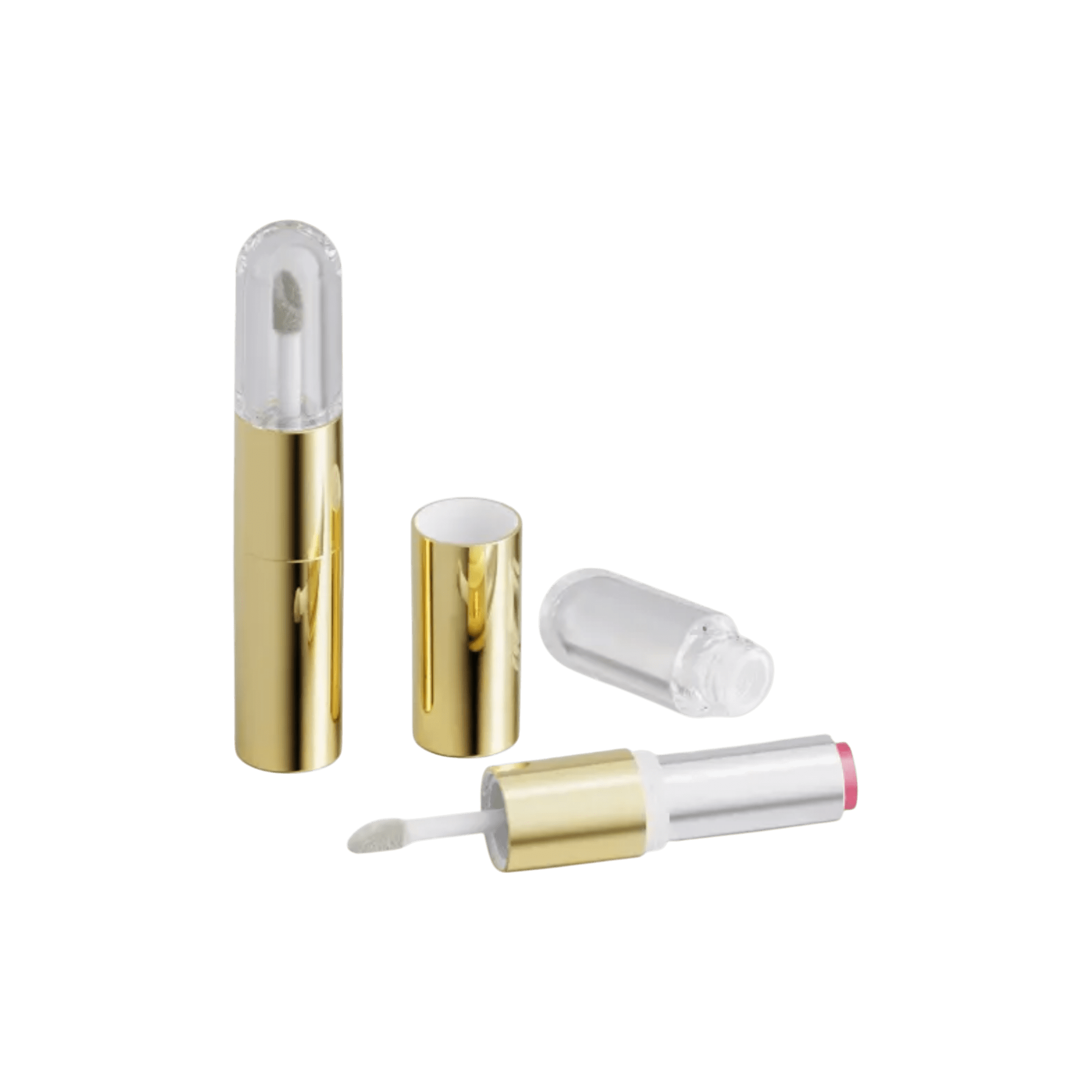 0.2oz /5.5ml PETG Round Dual Ended Lip Stick and Lip Gloss