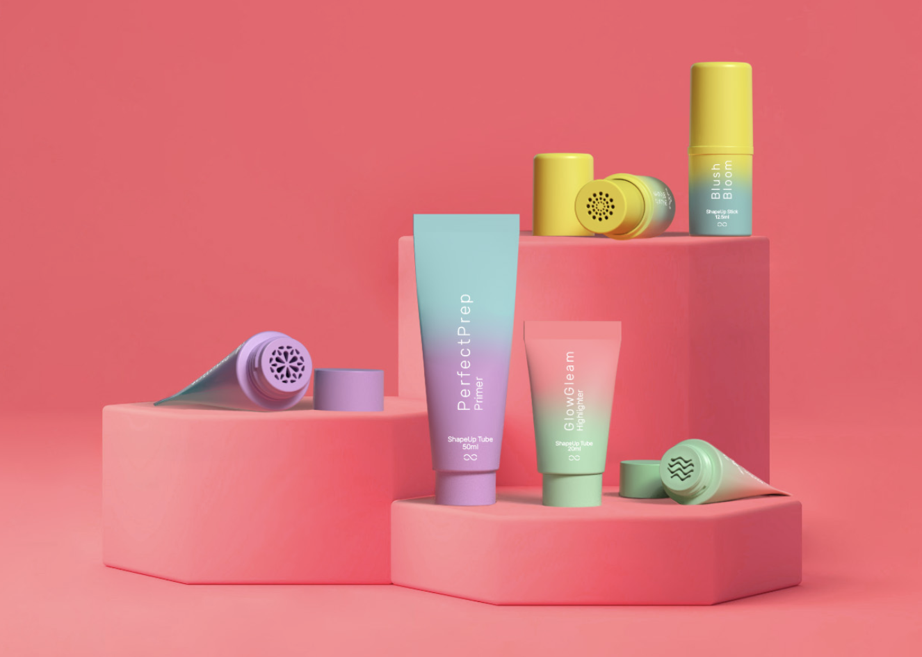 Quadpack Shape Up stick with cutout dispensing