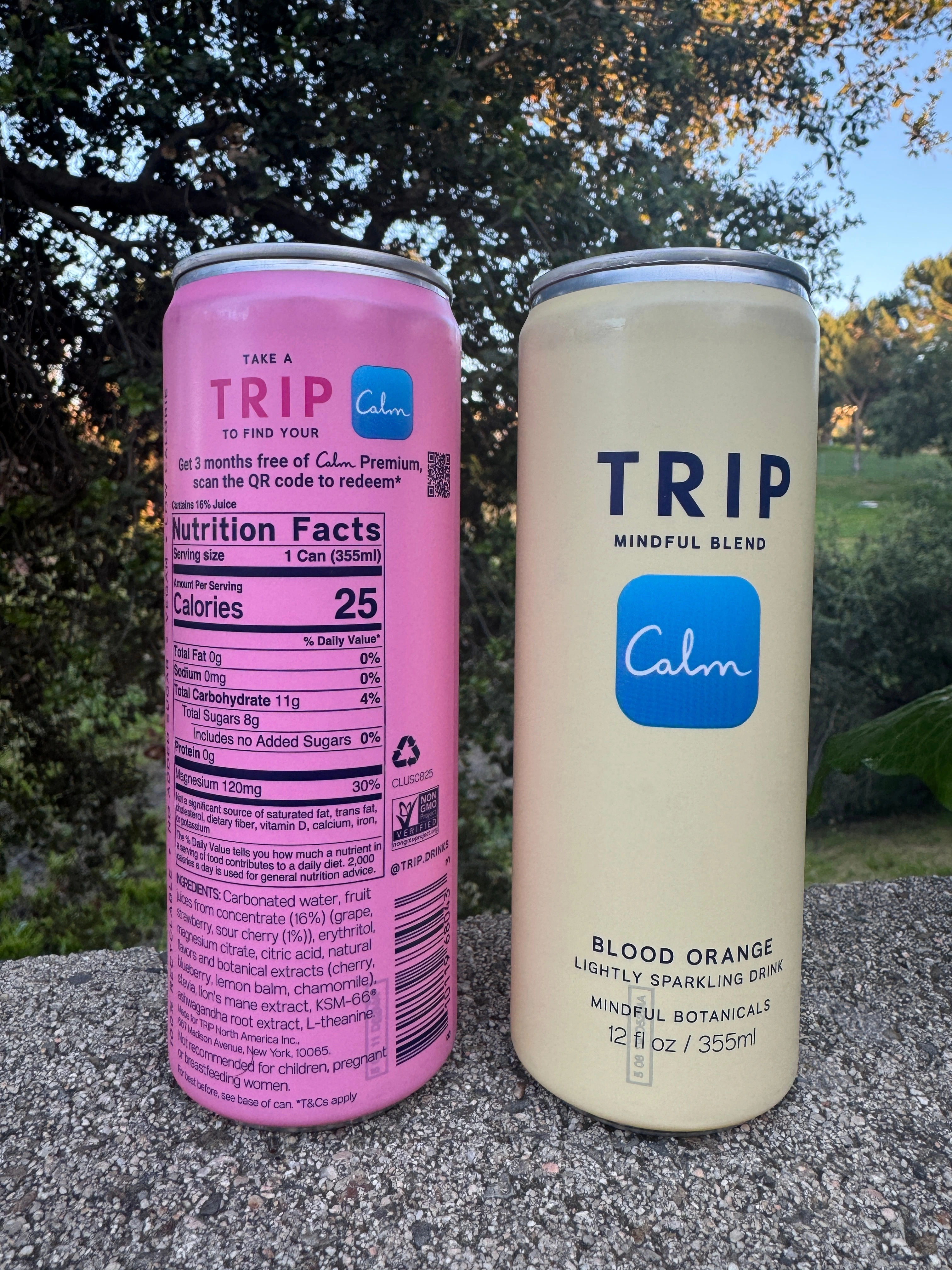 Trip x Calm co-branded packaging with QR code