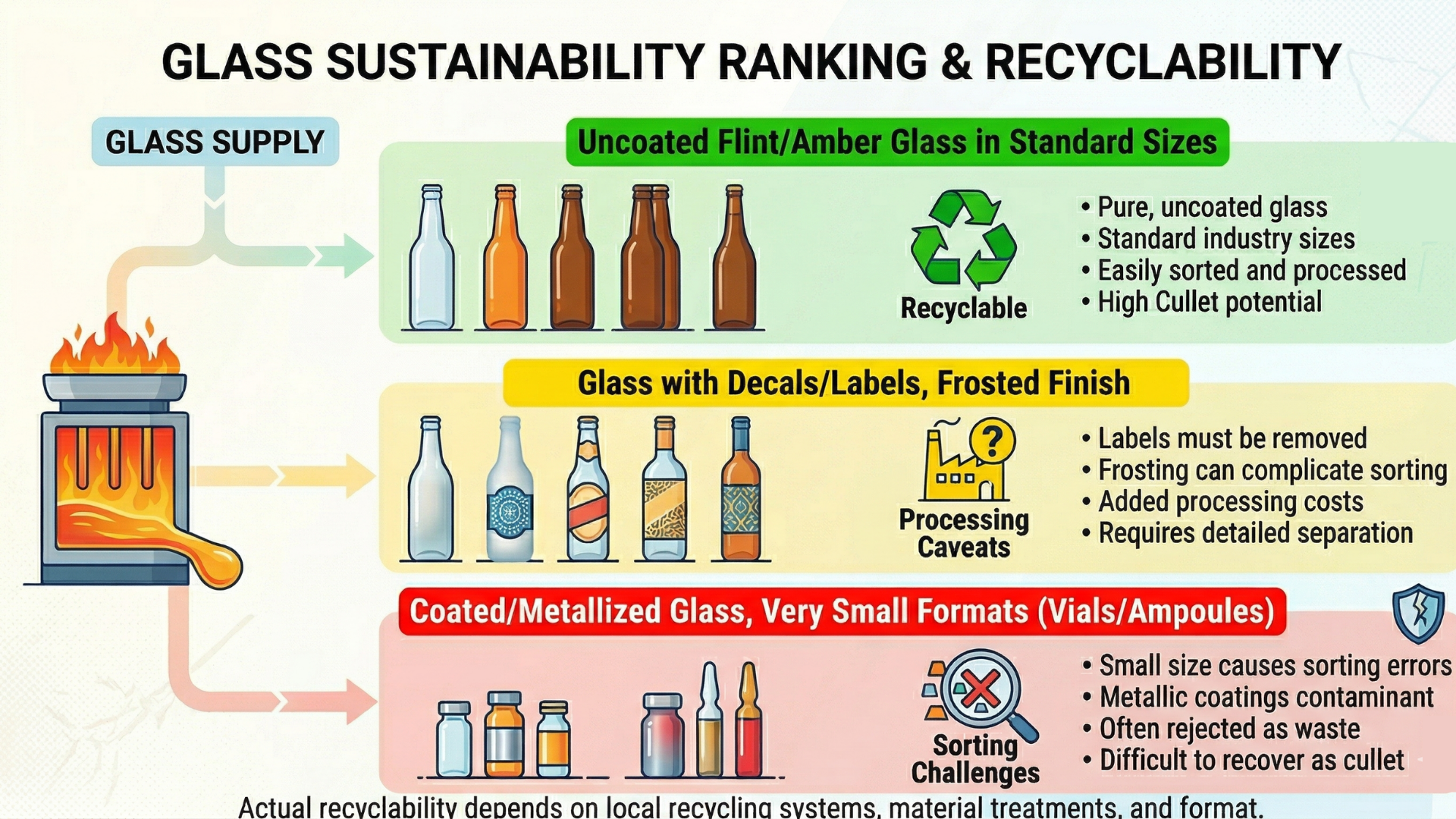 Are glass bottles recyclable infographic showing glass is 100% infinitely recyclable without quality loss