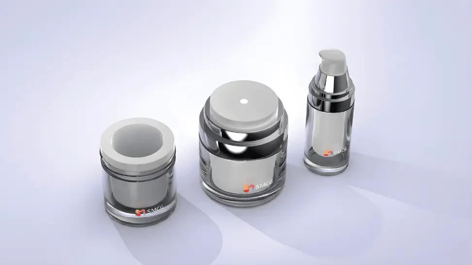 SMCG Somang Glass airless refillable glass jar - premium Korean cosmetic jar manufacturer