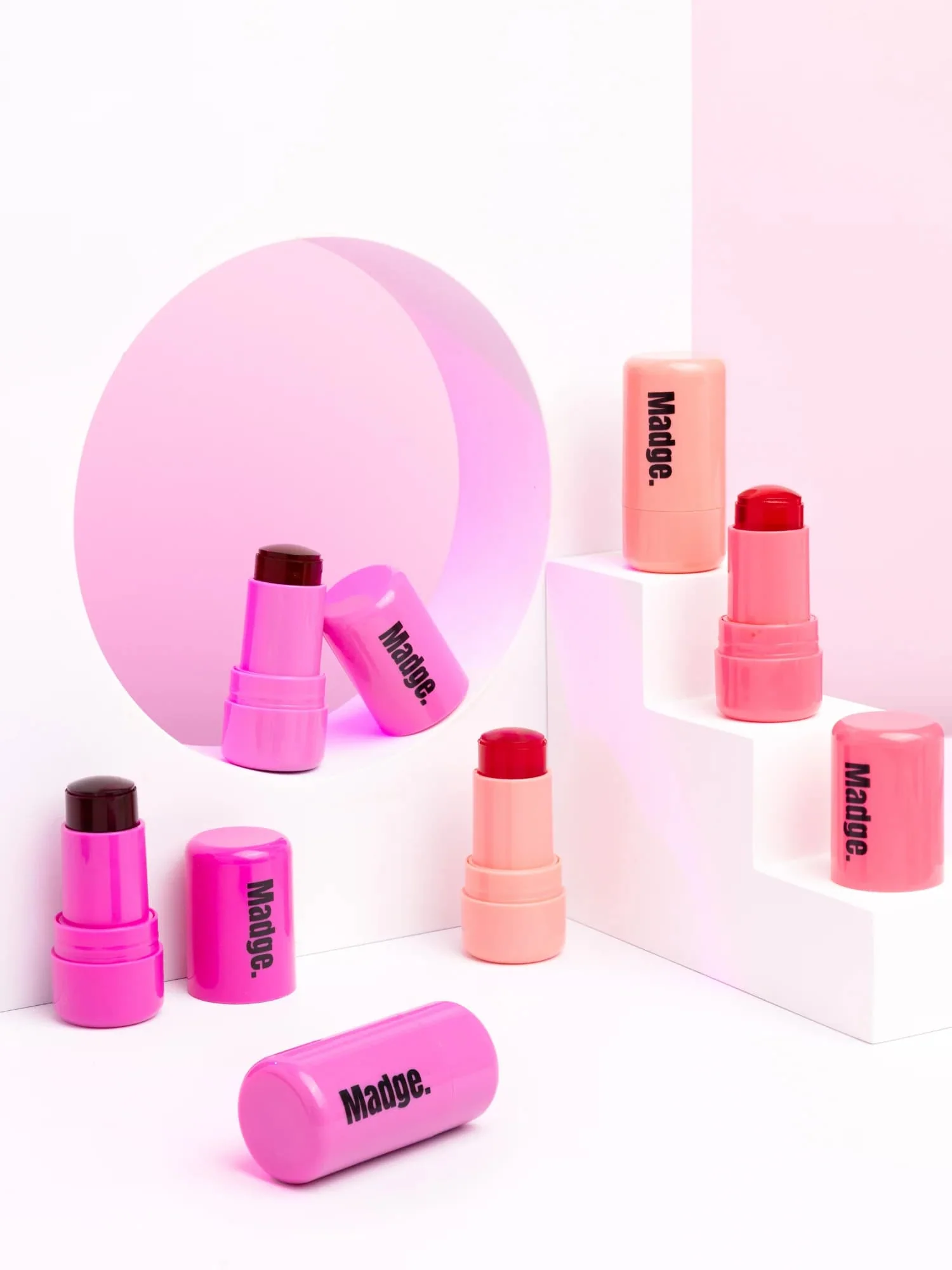 Madge 3-in-1 jelly blush stick for cheeks, eyes, and lips