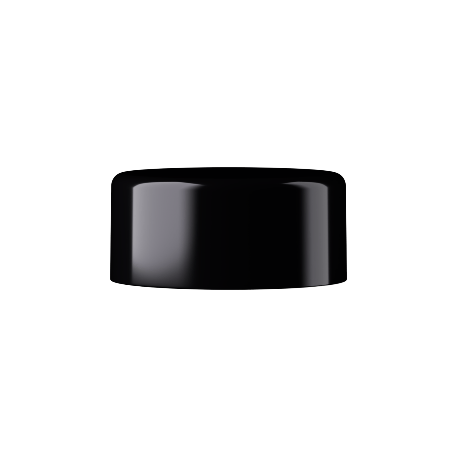 28mm Black Child-Resistant PP High-Profile Lid with Non-Glued Violet Inlay
