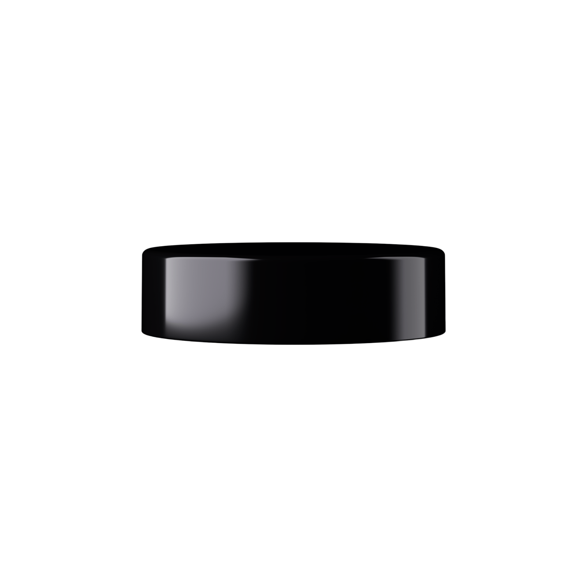 64mm Black PP Double-Wall Lid with Violet Inlay
