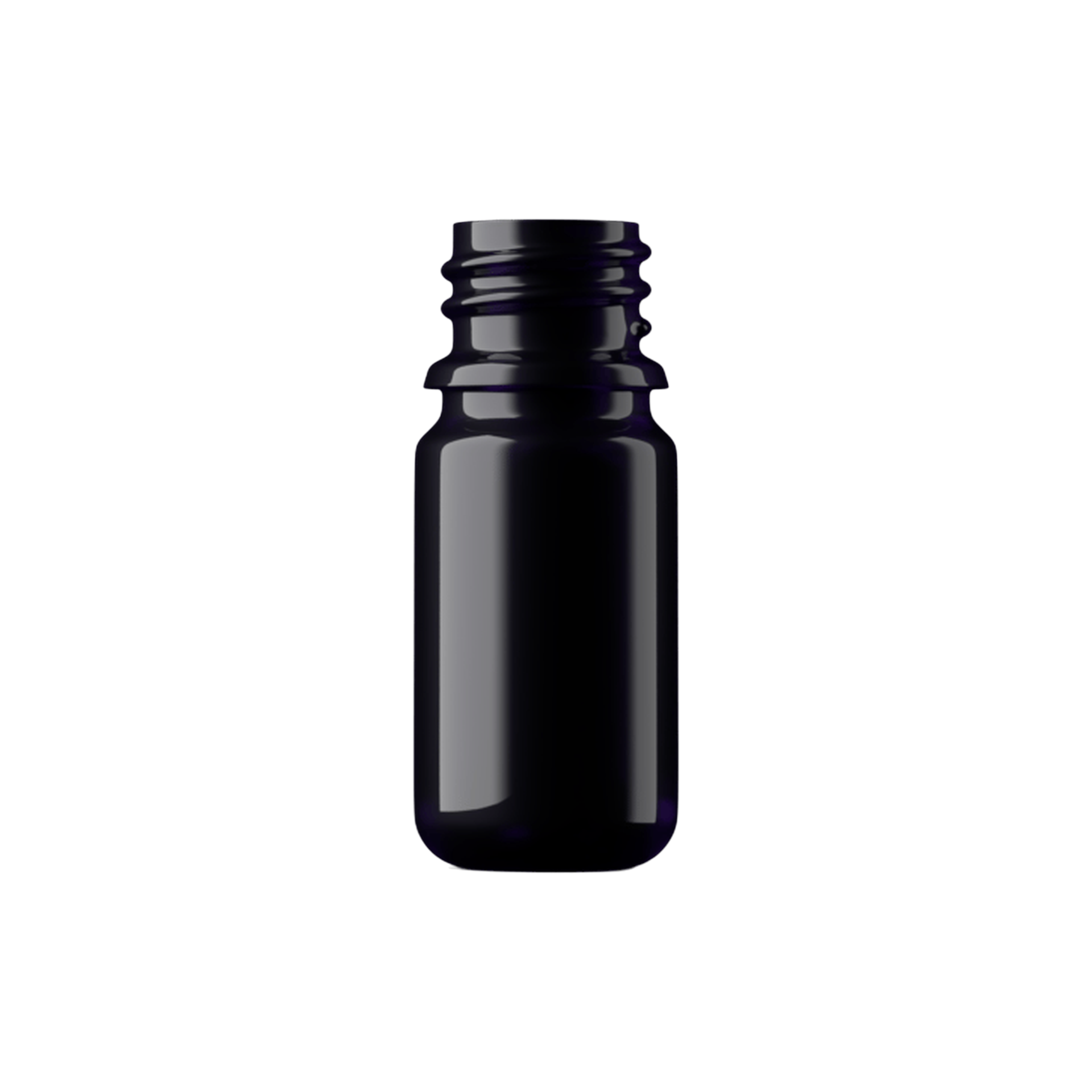 0.17oz / 5ml 18-DIN Miron Glass Round Essential Oil Dropper Bottle