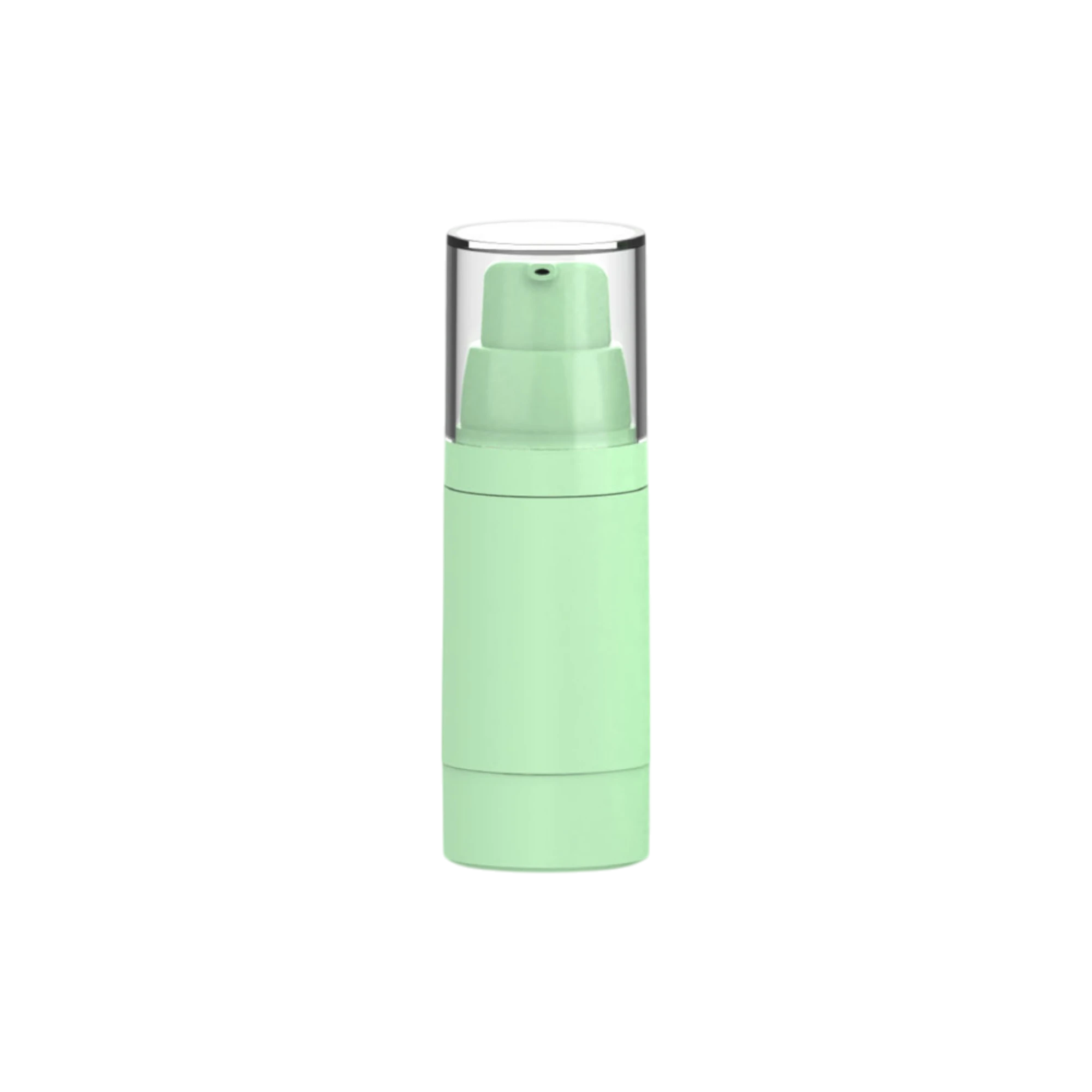 1oz / 30ml PP Cylinder Airless Pump Bottle with Clear Overcap