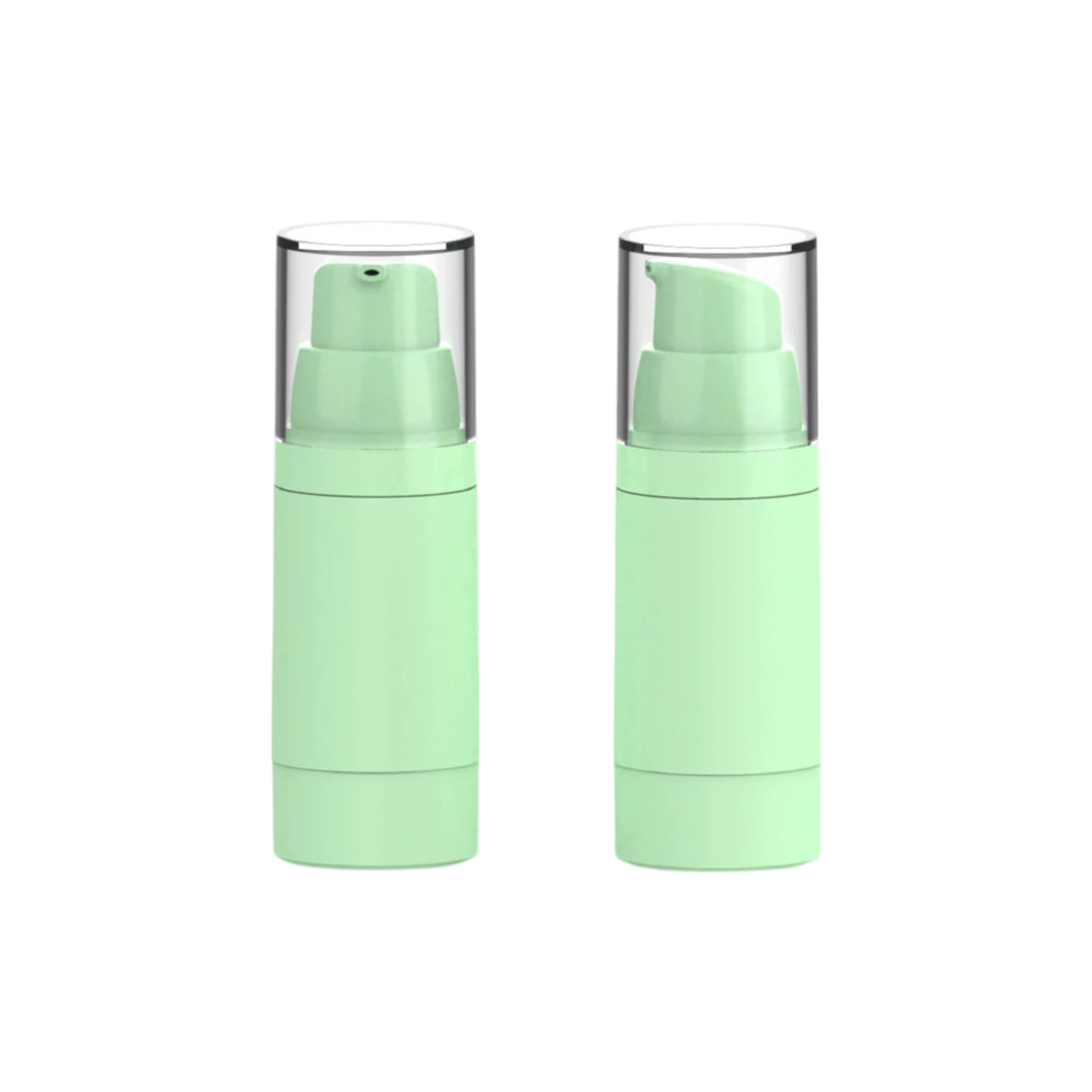 1oz / 30ml PP Cylinder Airless Pump Bottle with Clear Overcap
