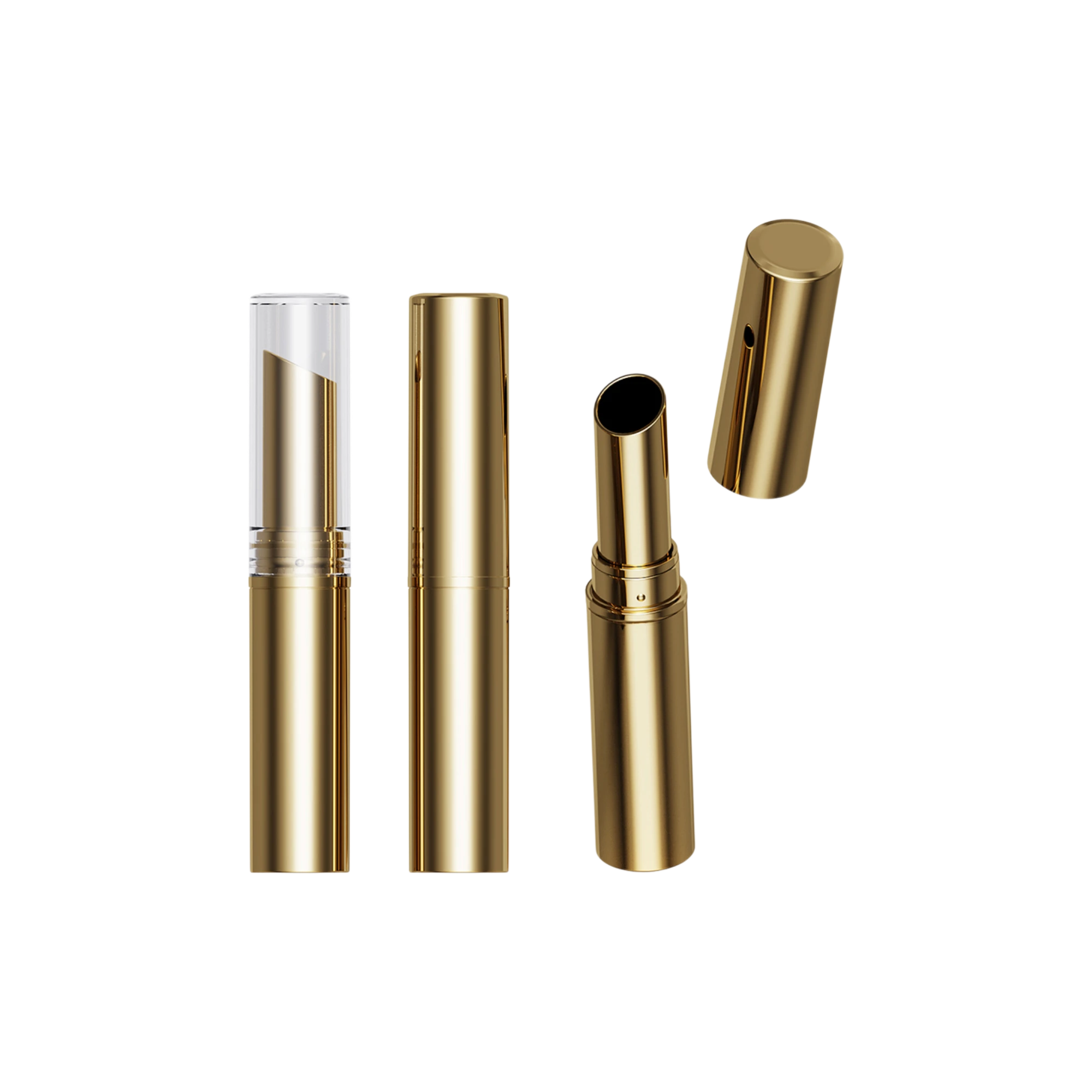2.6g ABS Slim Iron-Weighted Cylinder Lipstick Tube with Oblique Angle Tip and 10.7mm POM Bullet Cup
