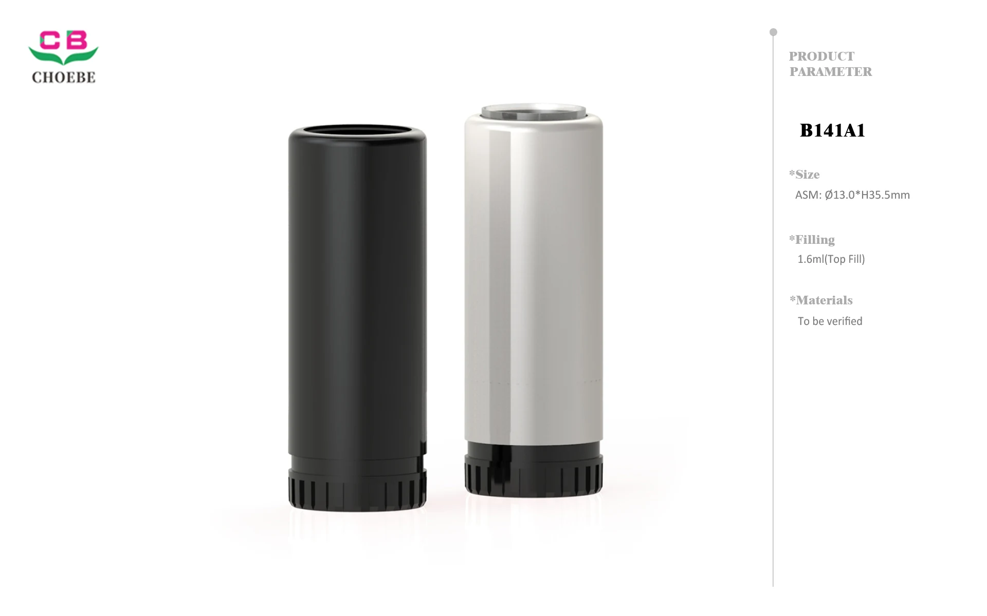 1.6g ABS Slim Mini Cylinder Lipstick Tube with PETG Bullet Cup 3