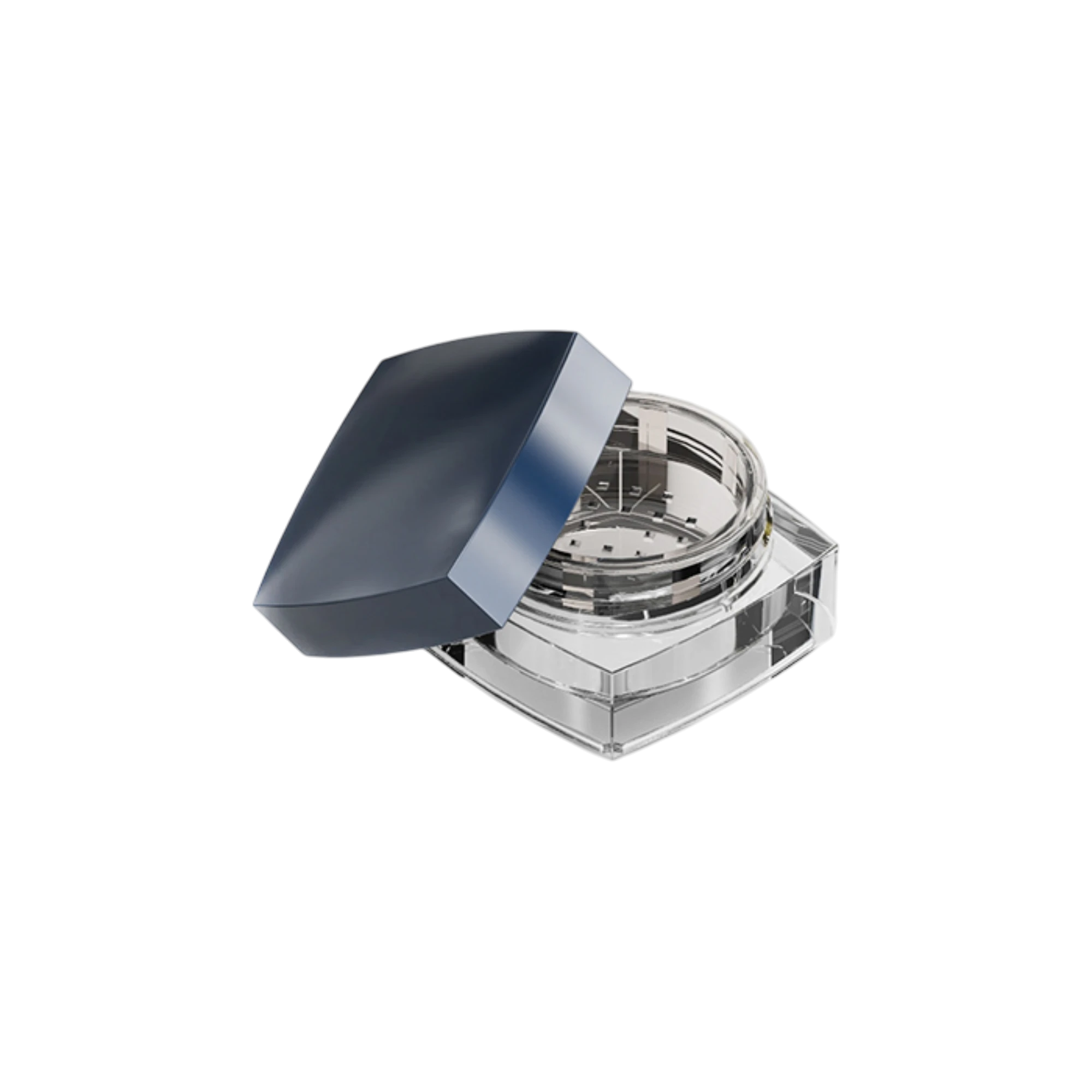 20.5g PETG Square Thick-Wall Loose Powder Sifter Jar with Flush Screw Cap & PP Sifter Insert