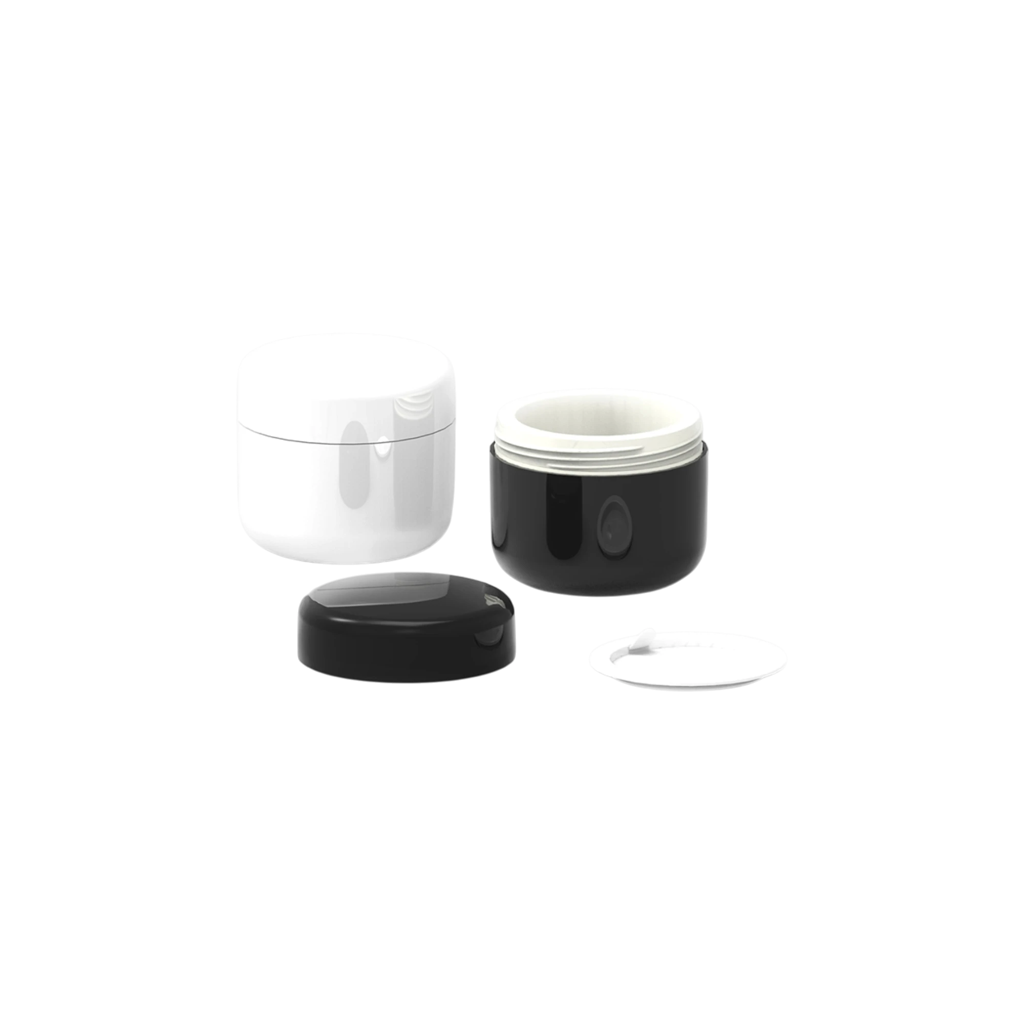 1oz / 30ml ABS Double-Wall Round Cream Jar with Inner Cup & Flush Screw Cap