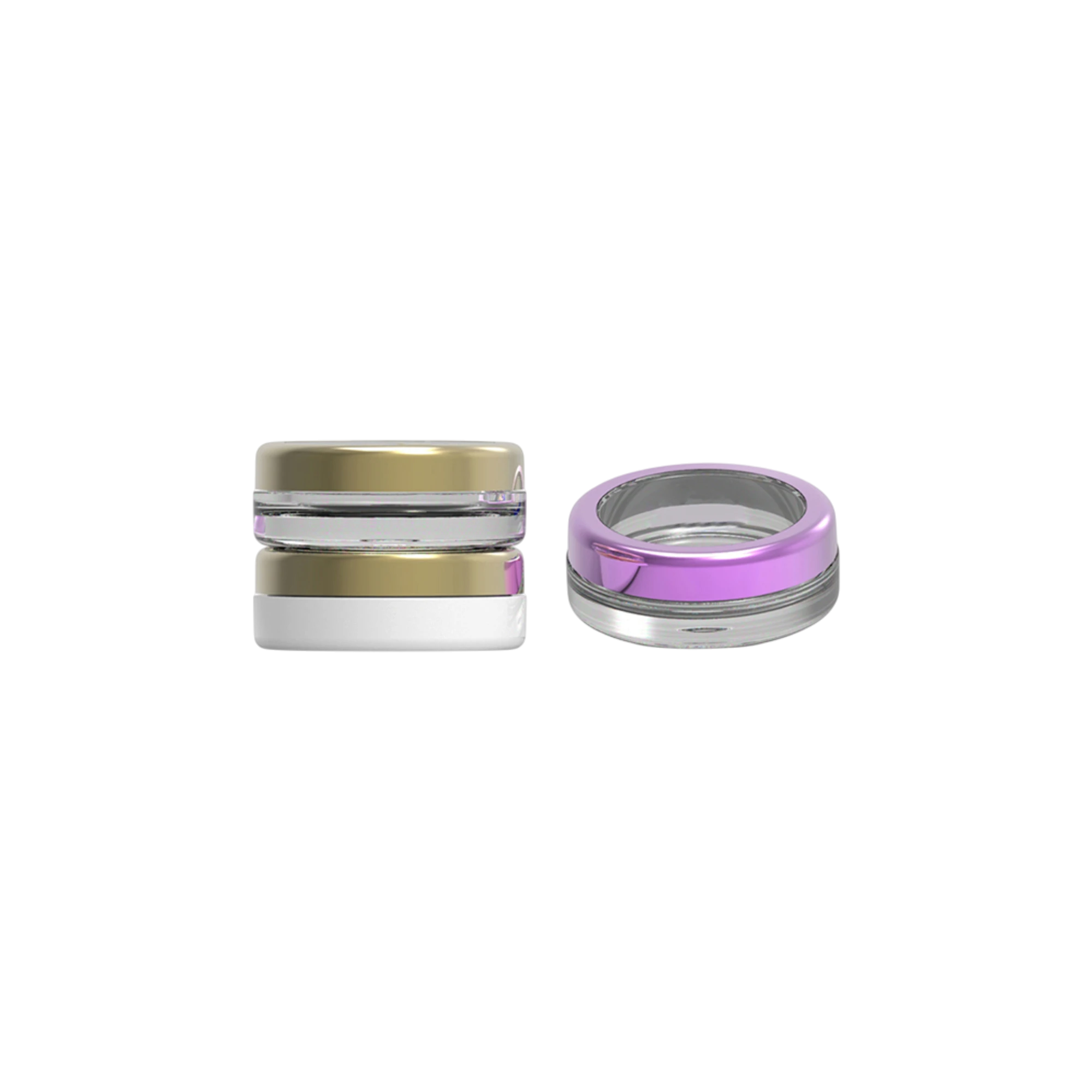 0.3oz / 8ml PETG Straight Sided Low-Profile Jar with Flush Cap and Transparent Window