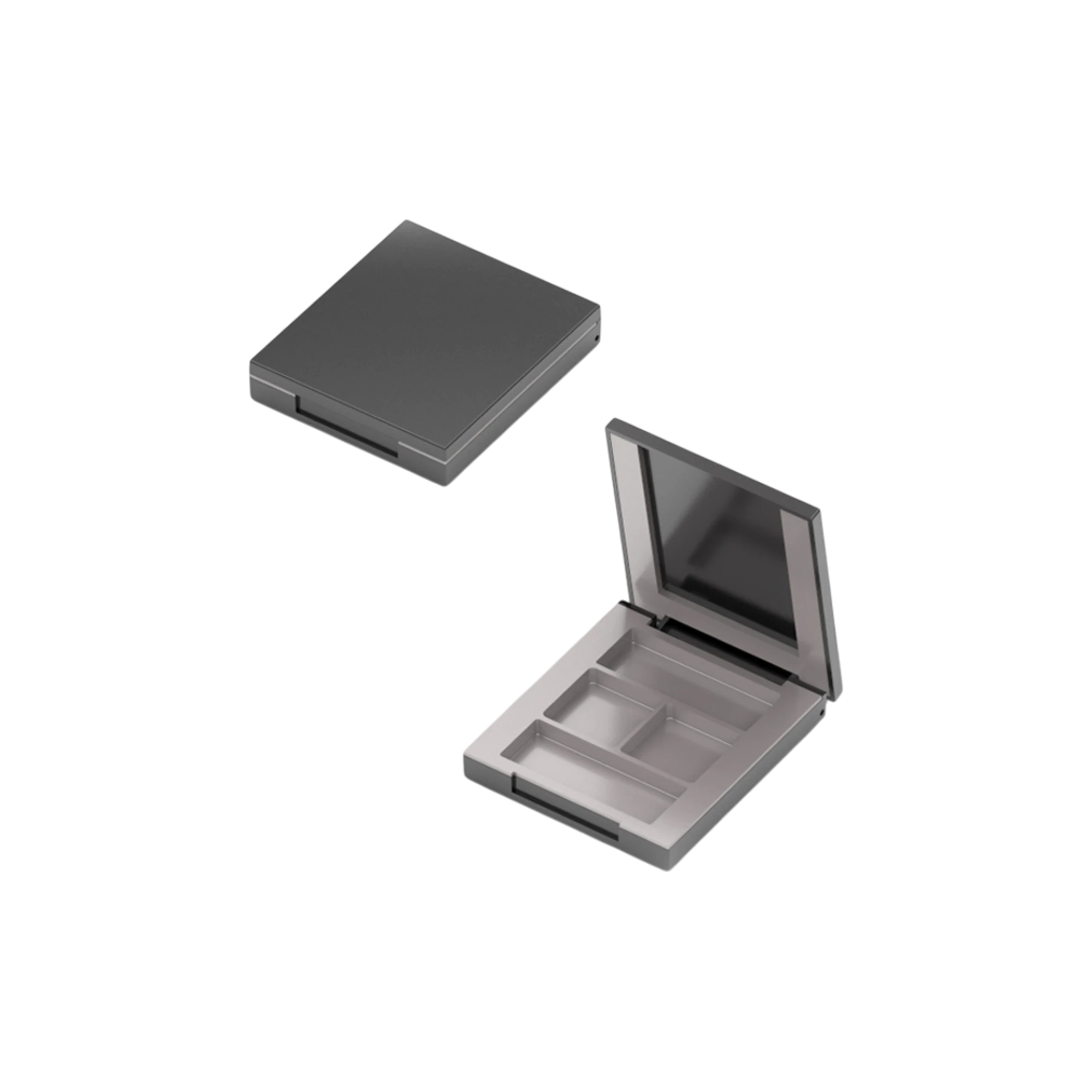 6.6g 4-Pan Square SAN & ABS Eyeshadow Palette with Rectangular Wells & Magnetic Closure