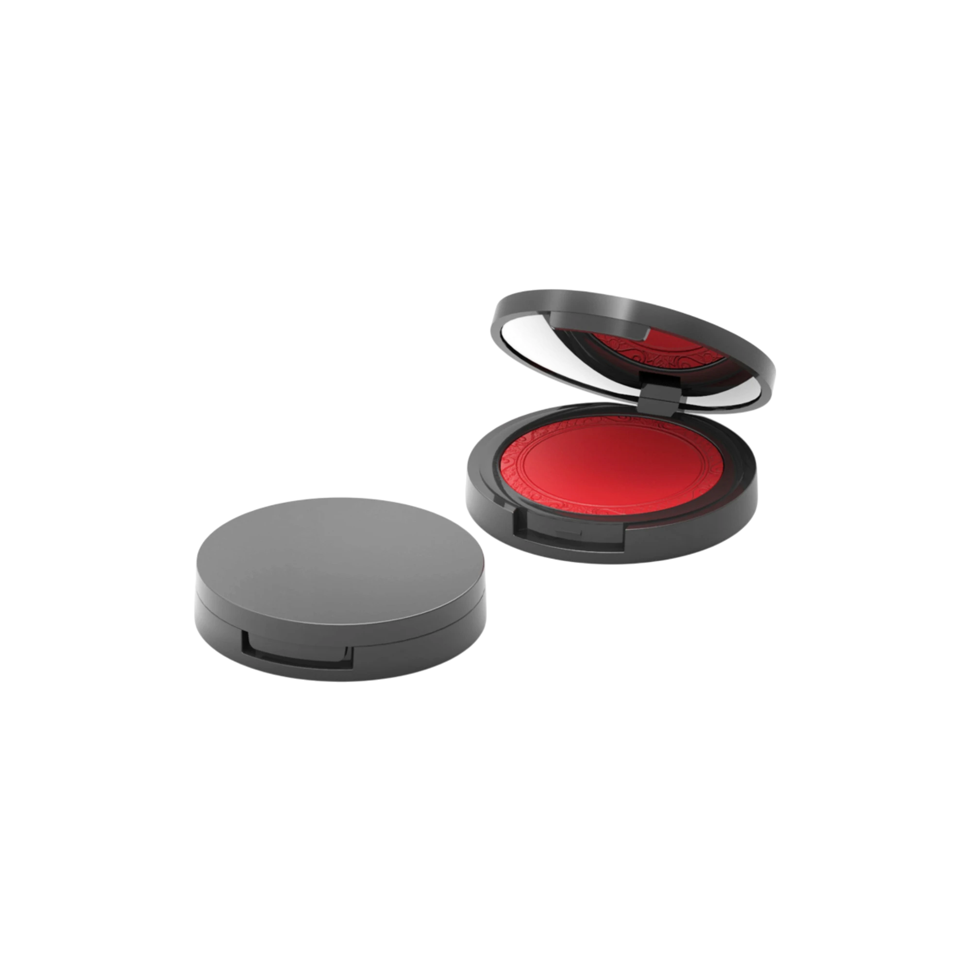 4.5g Single-Pan Round ABS Powder Compact with Mirror & Clasp Closure 2