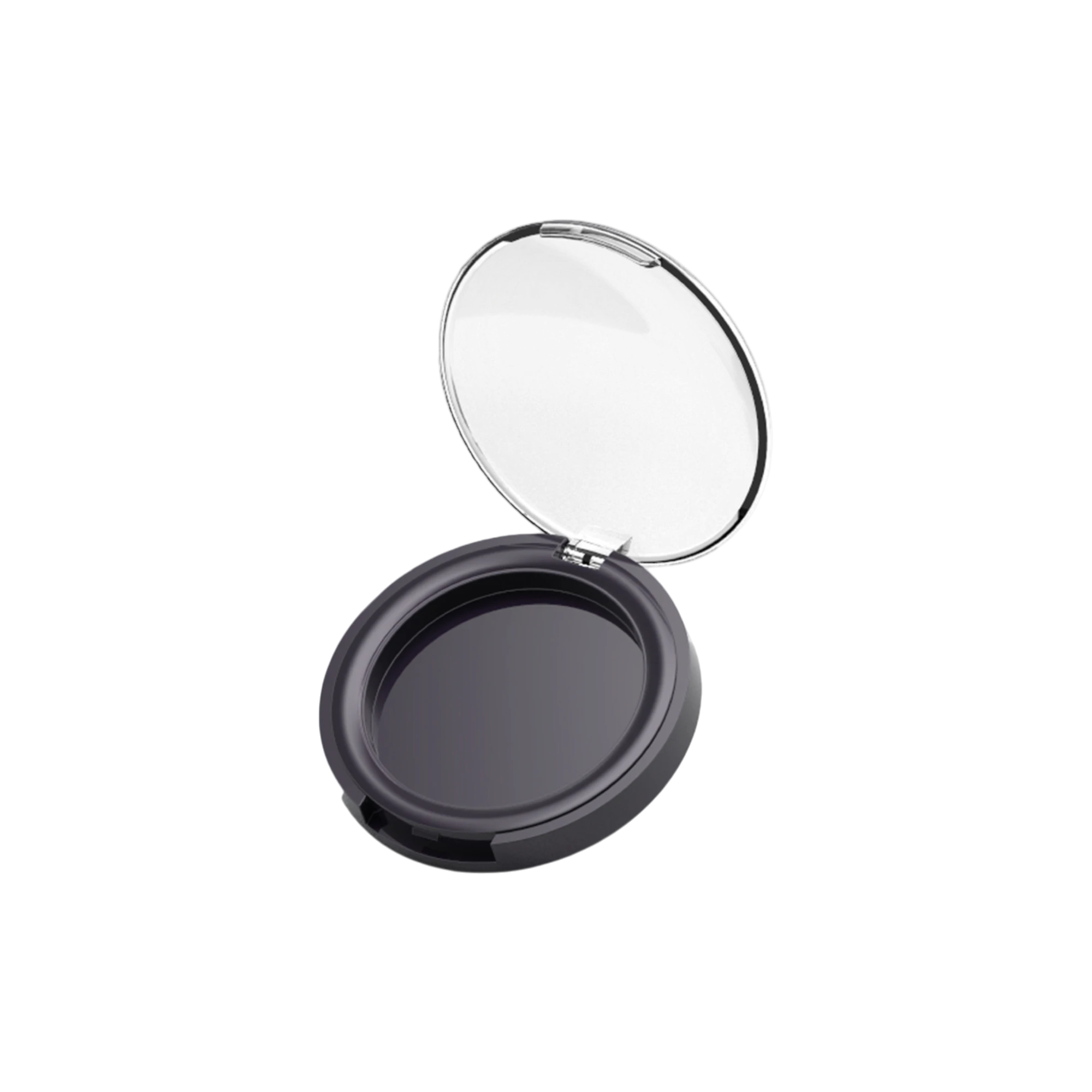 6.6g Single-Pan Round ABS & SAN Blush Compact with Clasp & Fully Transparent Domed Lid 1
