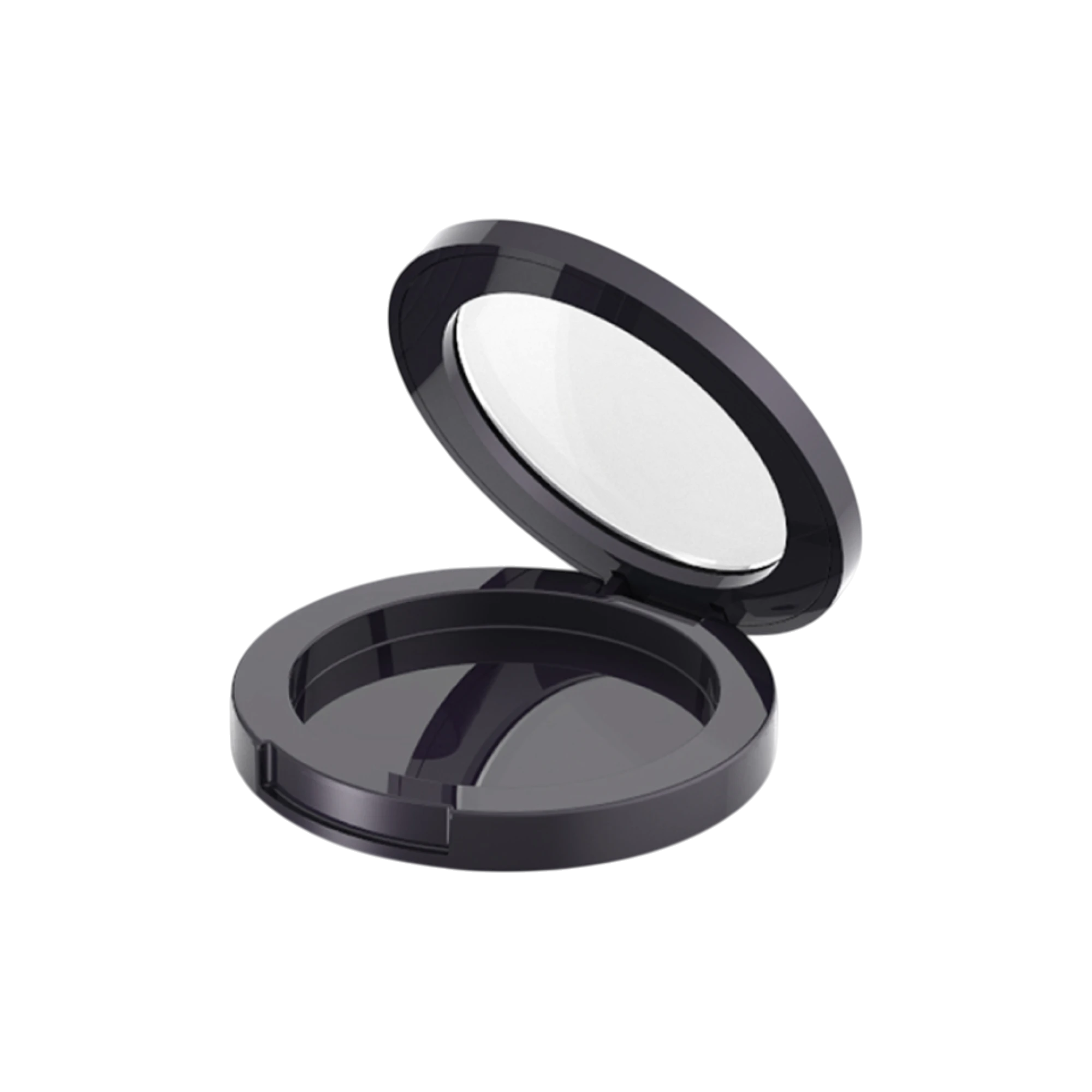 4.5g Single-Pan Round ABS & SAN Bronzer Compact with Magnetic Closure & Clear Window Lid