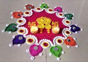 simple diwali rangoli design 