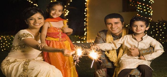 Diwali 2021- a happy family enjoying the festival