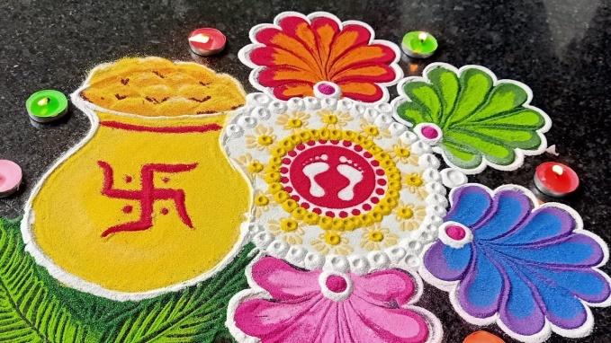 dhanteras rangoli design 