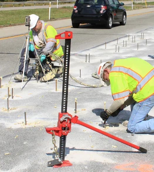URETEK preparing roadway for URETEK Deep Injection