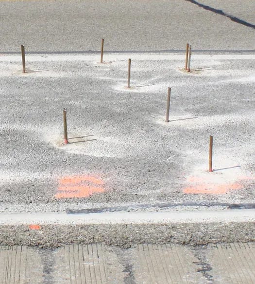 Patch of Pennsylvania highway prepared for URETEK Deep Injection