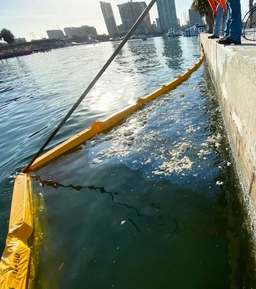 Seawall with floating worksite