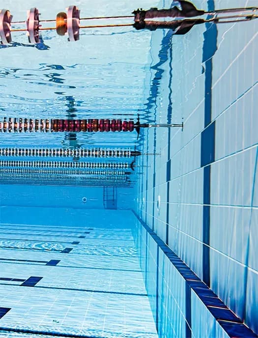 Underwater shot of lap pool