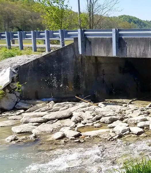 Square with flowing water underneath