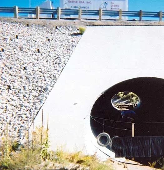 Culvert on slanted slope