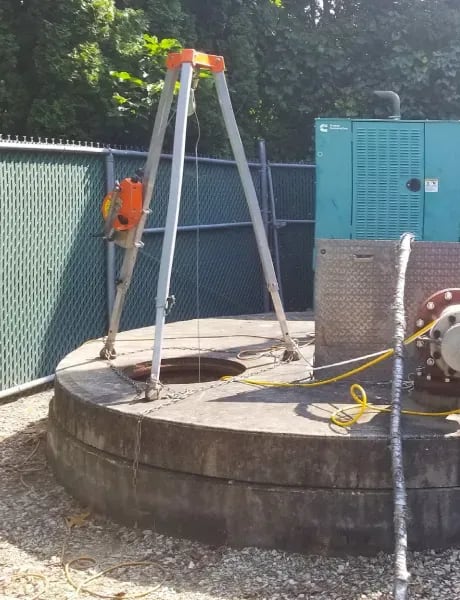 Concrete hole