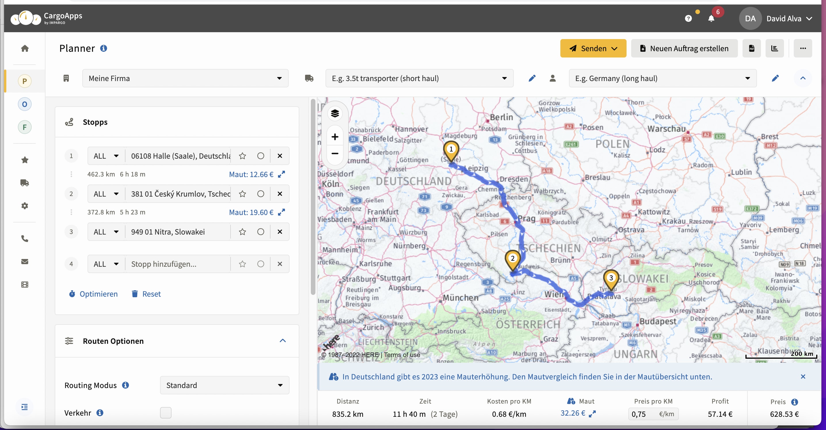 IMPARGO Routen- und Dieselfloater-Tool
