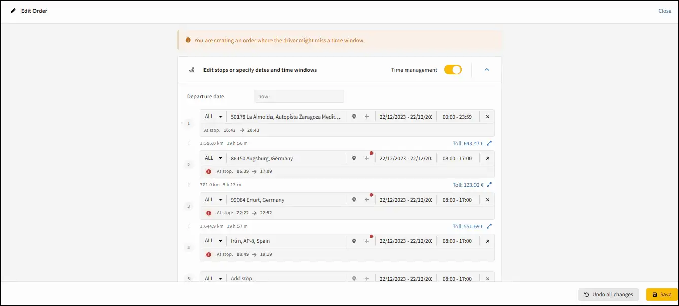 Truck Route Planner for all Europe