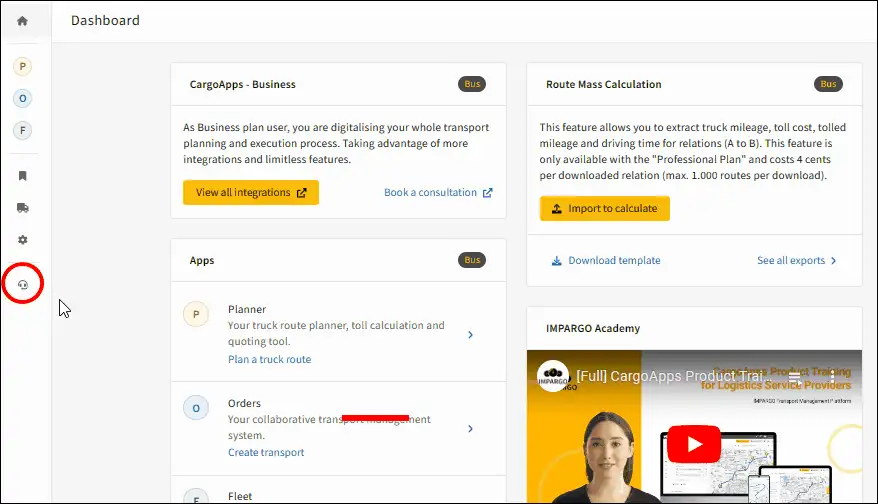 TMS LKW HGV Routenplaner Software