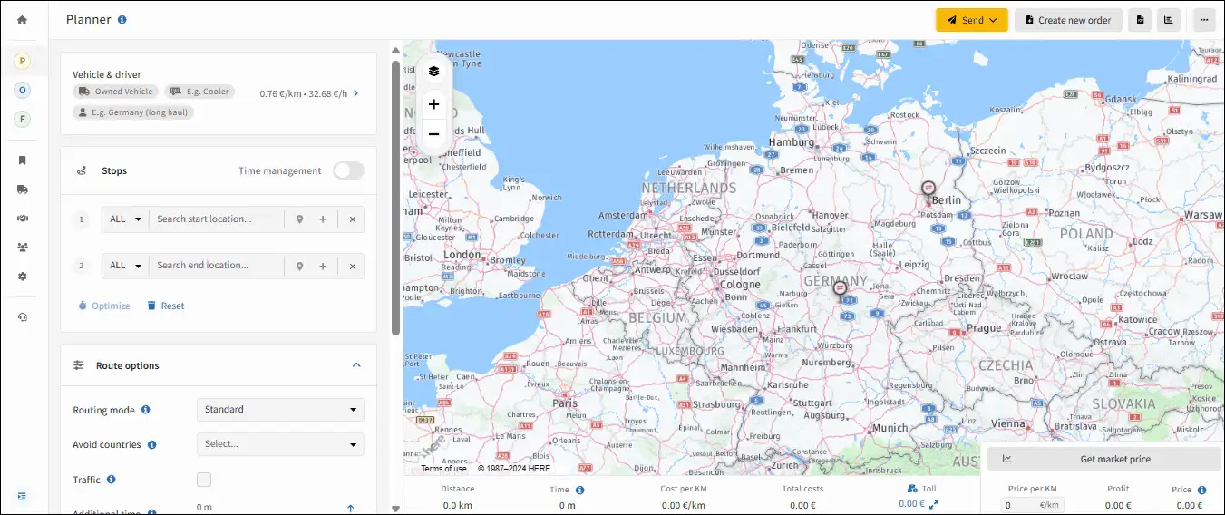 Truck Route Planner for all Europe
