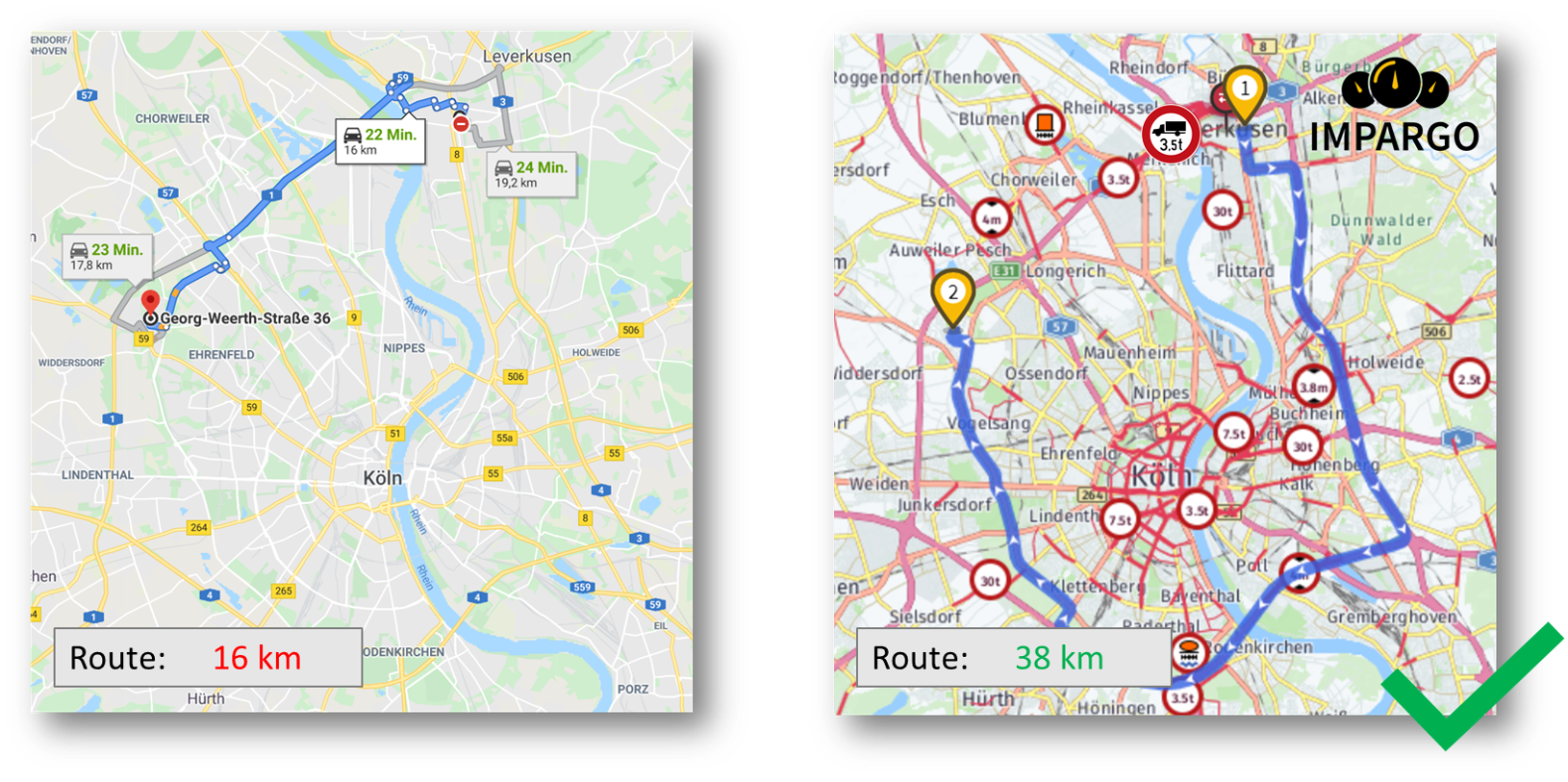 Google Maps For Trucks IMPARGO   Comparison 23a127dd63 