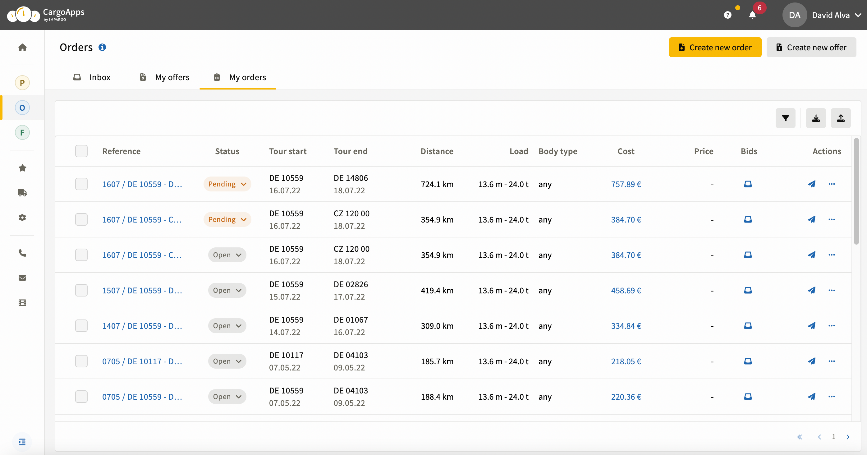 IMPARGO Order Management
