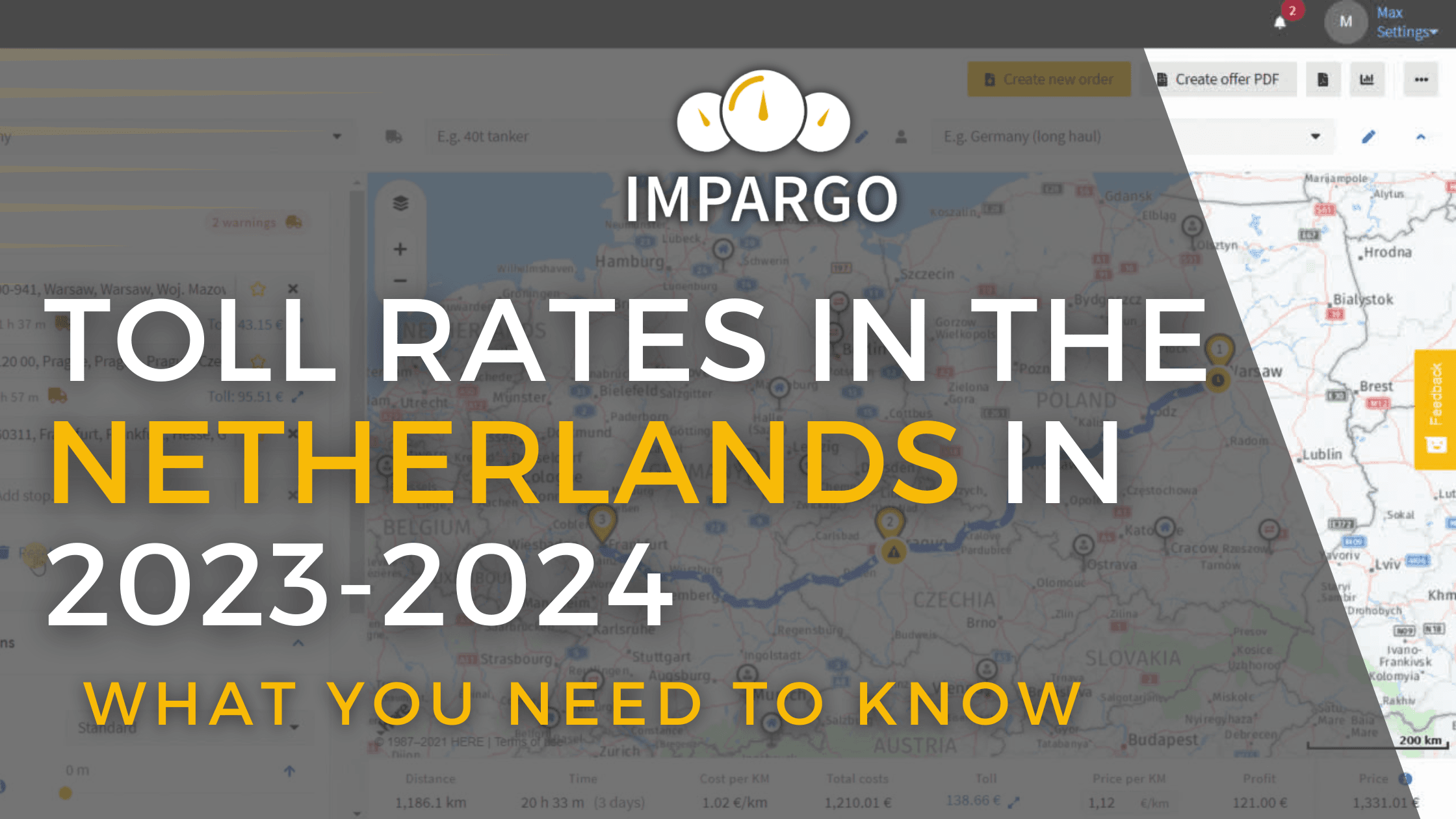 HGV LKW Toll Rates in Holland / Netherlands 2023 2024