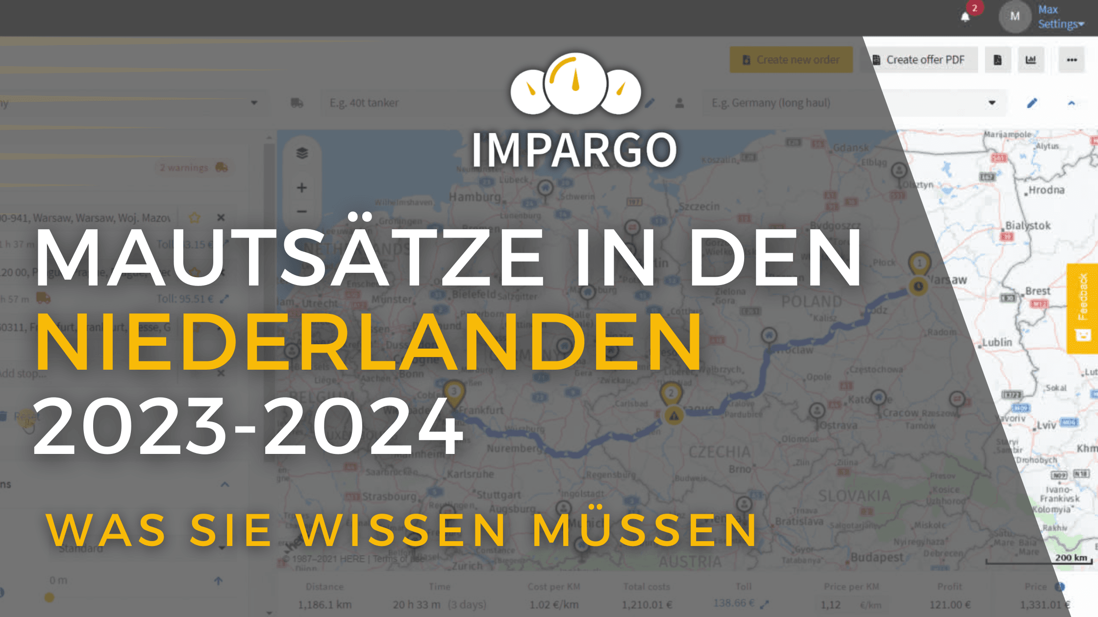 LKW HGV Mautsätze in den Niederlanden 2023 2024