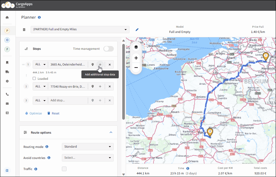 Truck Route Planner for all Europe