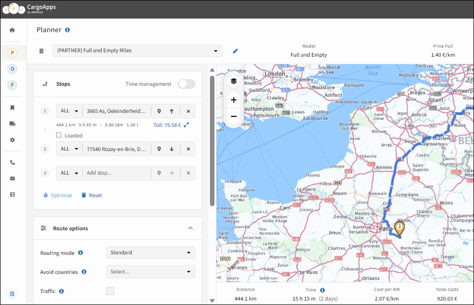 Truck Route Planner for all Europe